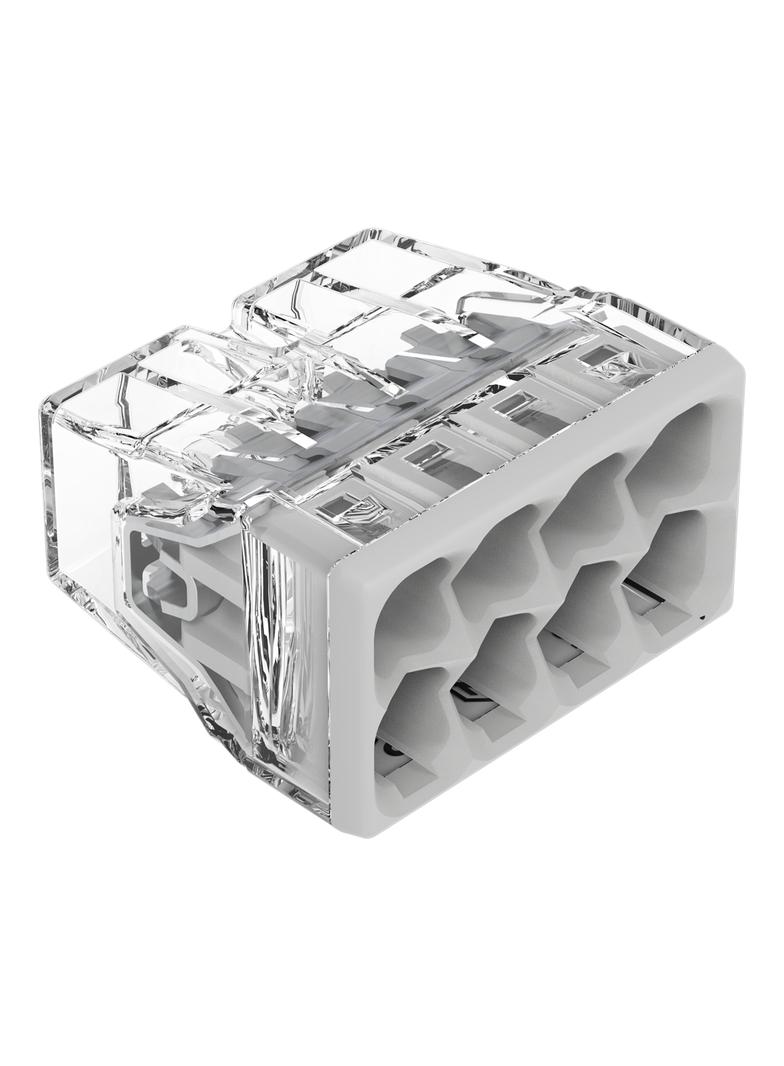 Szybkozłączka 8x 0,5-2,5mm2 transparentna / jasnoszara /50szt./ WAGO