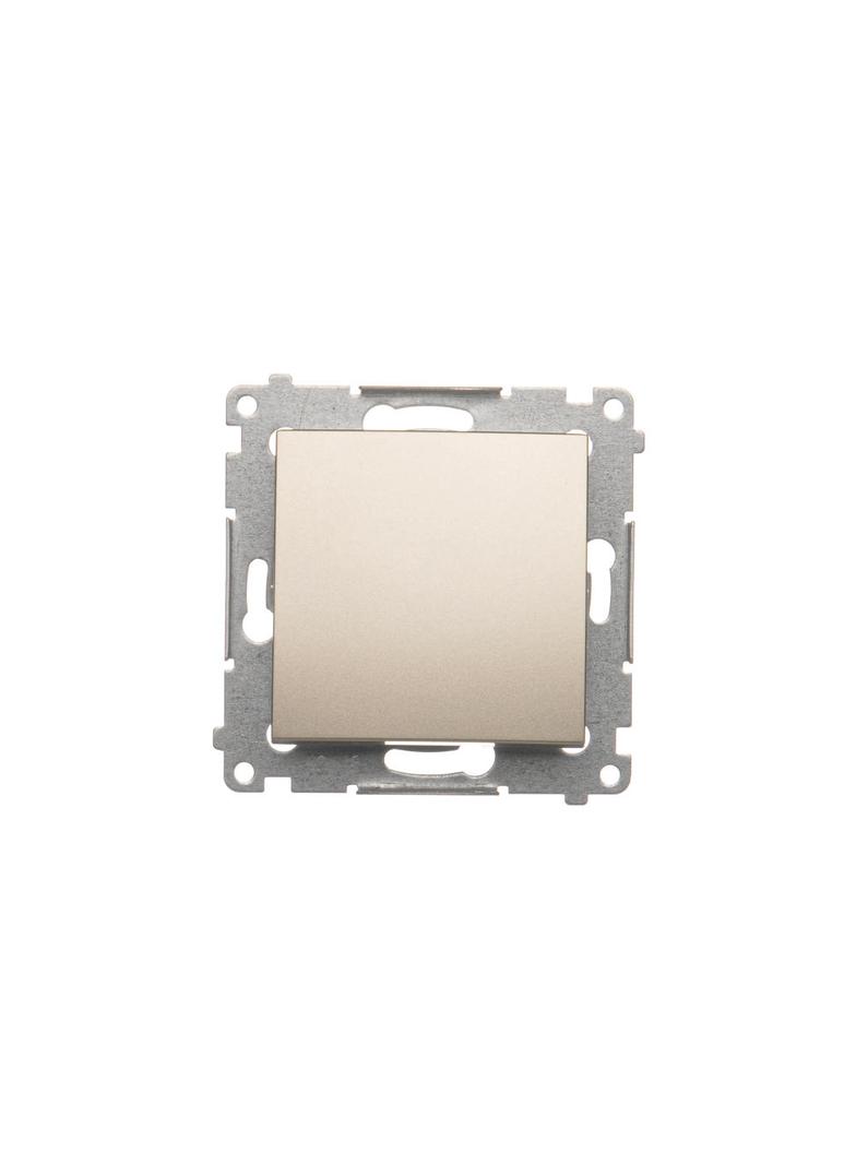 Simon 54 Łącznik krzyżowy bez piktogramu 10A 250V szybkozłączka złoty mat DW7.01/X/44 KONTAKT