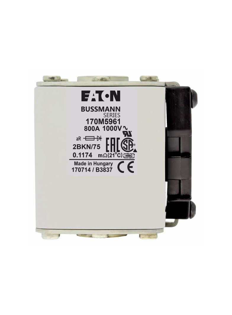 FUSE 800A 1000V 2BKN/75 AR UR Wkładka szybka 800A AC 1000V rozmiar 2 59x77x75 mm aR IEC UL 170M5961