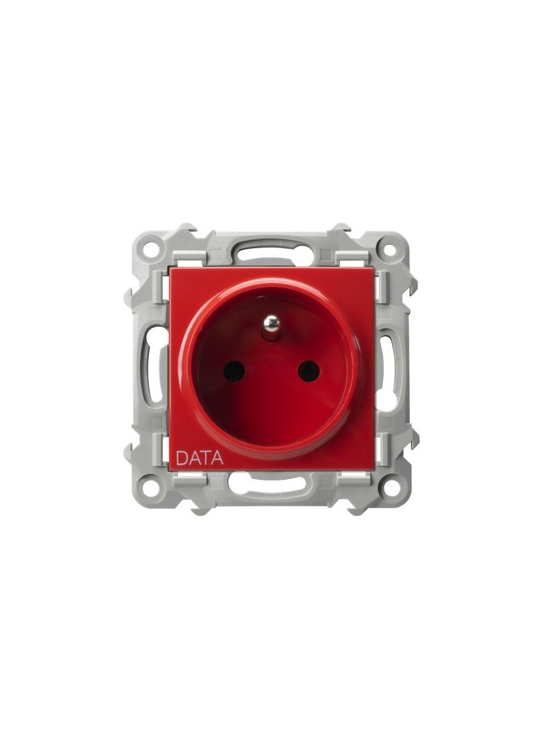 SZAFIR Gniazdo pojedyncze z uziemieniem DATA - kolor biały