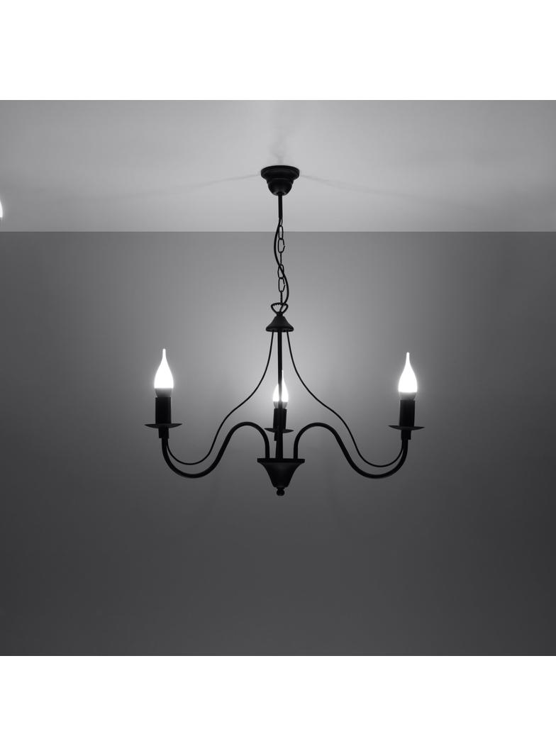 Sollux Żyrandol MINERWA 3 czarny SL.0217