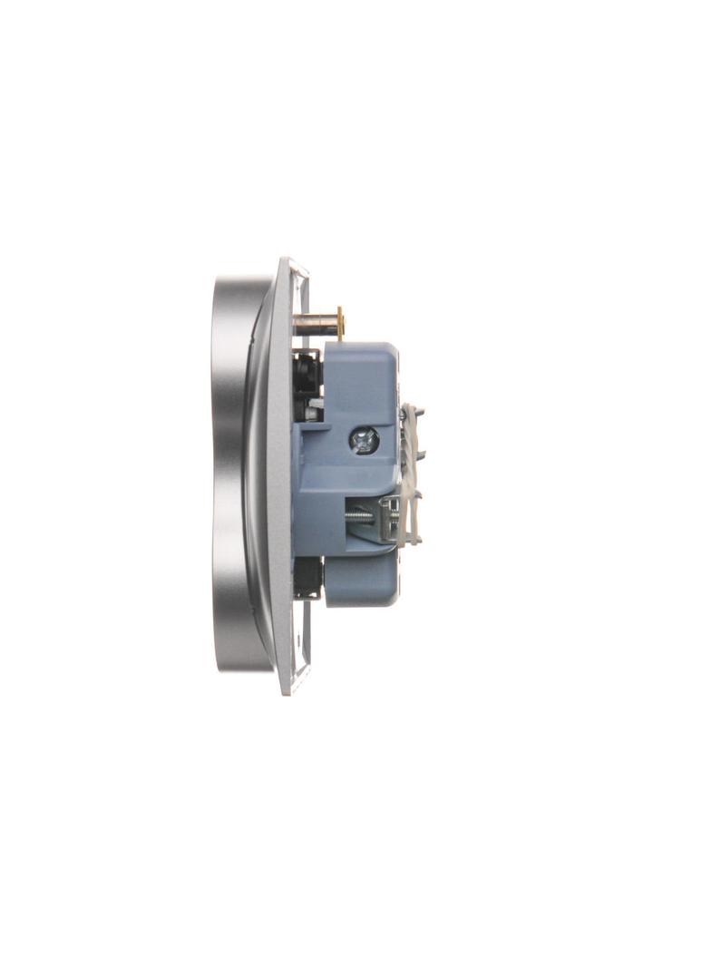 Simon 54 Gniazdo z/u podwójne z f. niezm. faz z przesłonami 16A z. śrubowe. monoblok srebrny mat