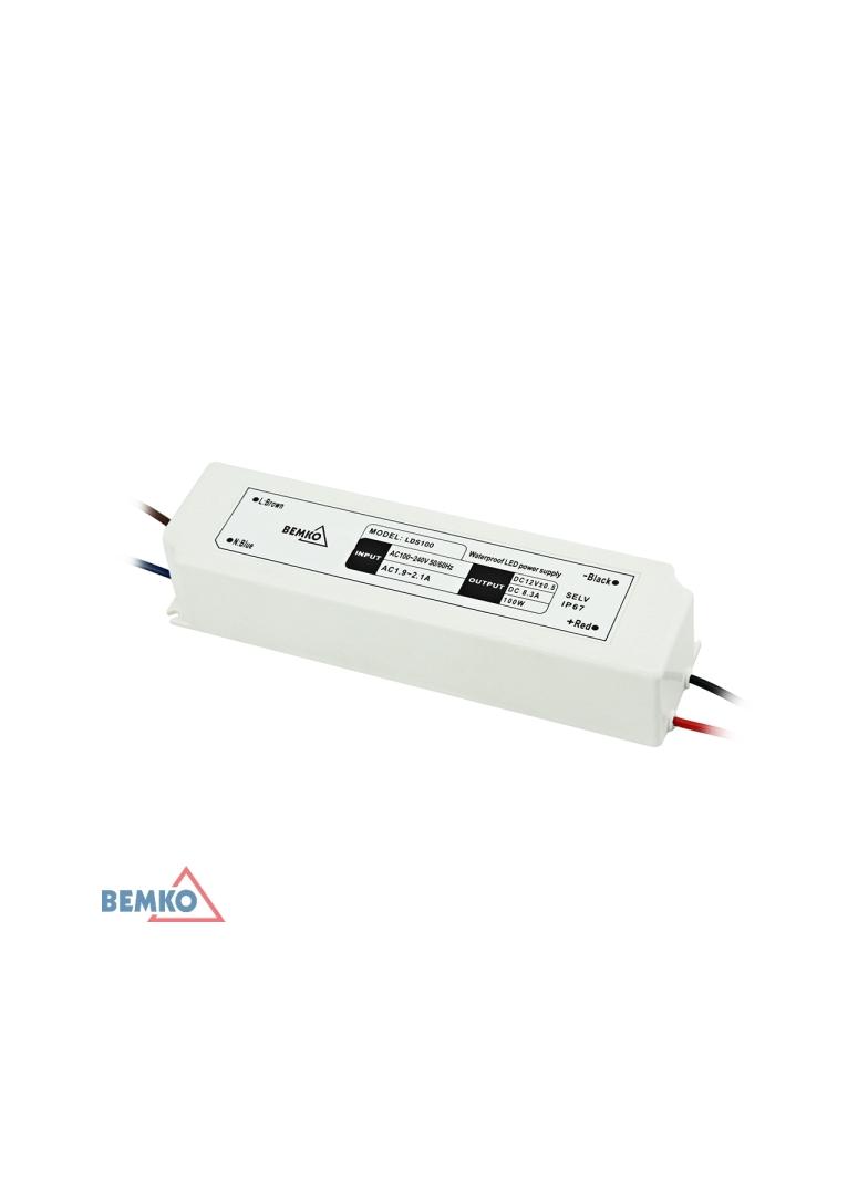 ZASILACZ ELEKTRONICZNY LED HERMETYCZNY IP67 12V 100W
