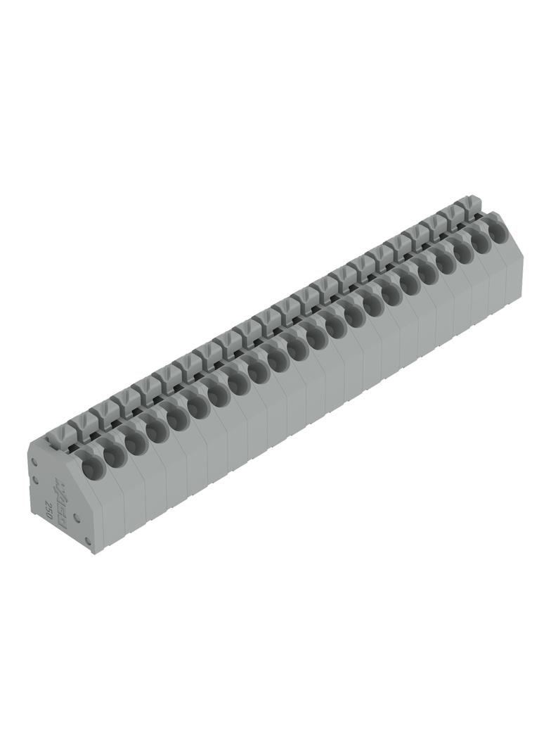 Złączka do płytek drukowanych przycisk 1,5mm2 RM 3,5mm 22-bieg szara /15szt./ 250-222 WAGO