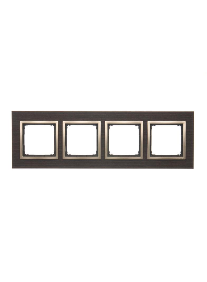 Simon 54 Nature Ramka 4-krotna Nature-Drewno ZŁOTE WENGE IP20/IP44* (*IP44-należy zastosować zestaw uszczelek DUN4) DRN4/85 KONTAKT