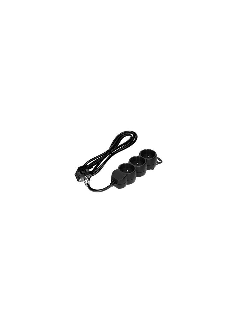 Przedłużacz potrójny listwa zasilająca 3 gniazda Kabel 1,4m czarny ES-8/B/1,4 ORNO