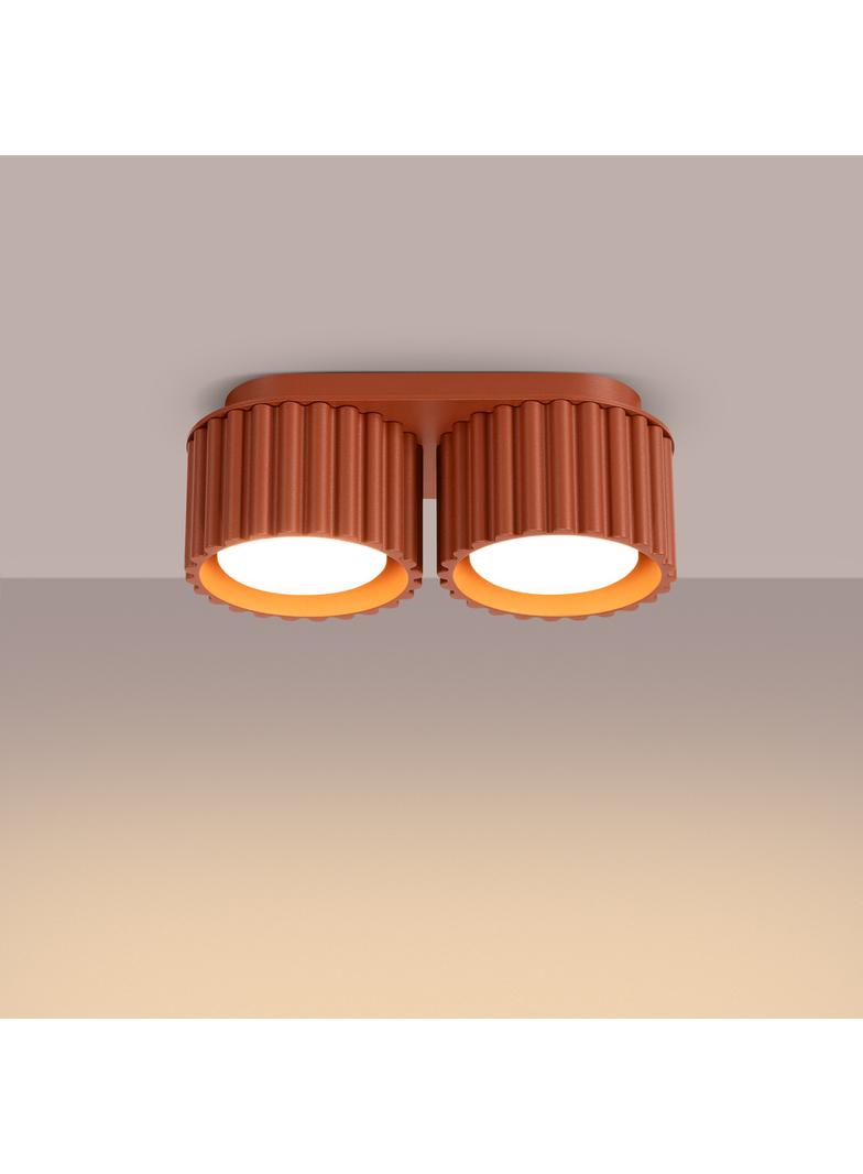 SOLLUX Plafon AURA 2 ochra czerwona Gx53 ; SL.1803