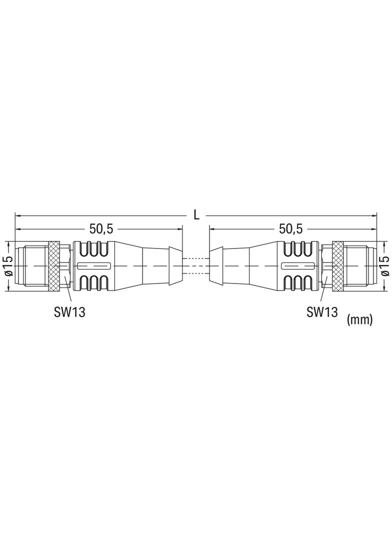 przewód ETHERNET wtyczka prosta/wtyczka prostaM12 20m