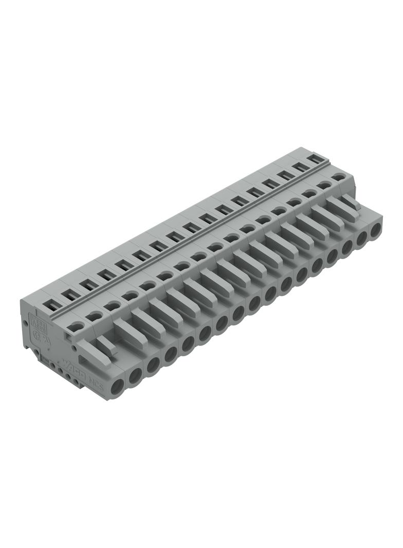 MCS-MIDI Classic gniazdo 17-bieg. szare raster 5 mm /25szt./ WAGO