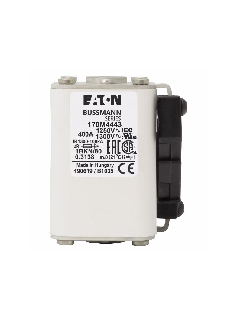 FUSE 400A 1250V 1BKN/80 AR CU Wkładka szybka 400A AC 1250V rozmiar 1 53x69x80 mm aR IEC UL 170M4443