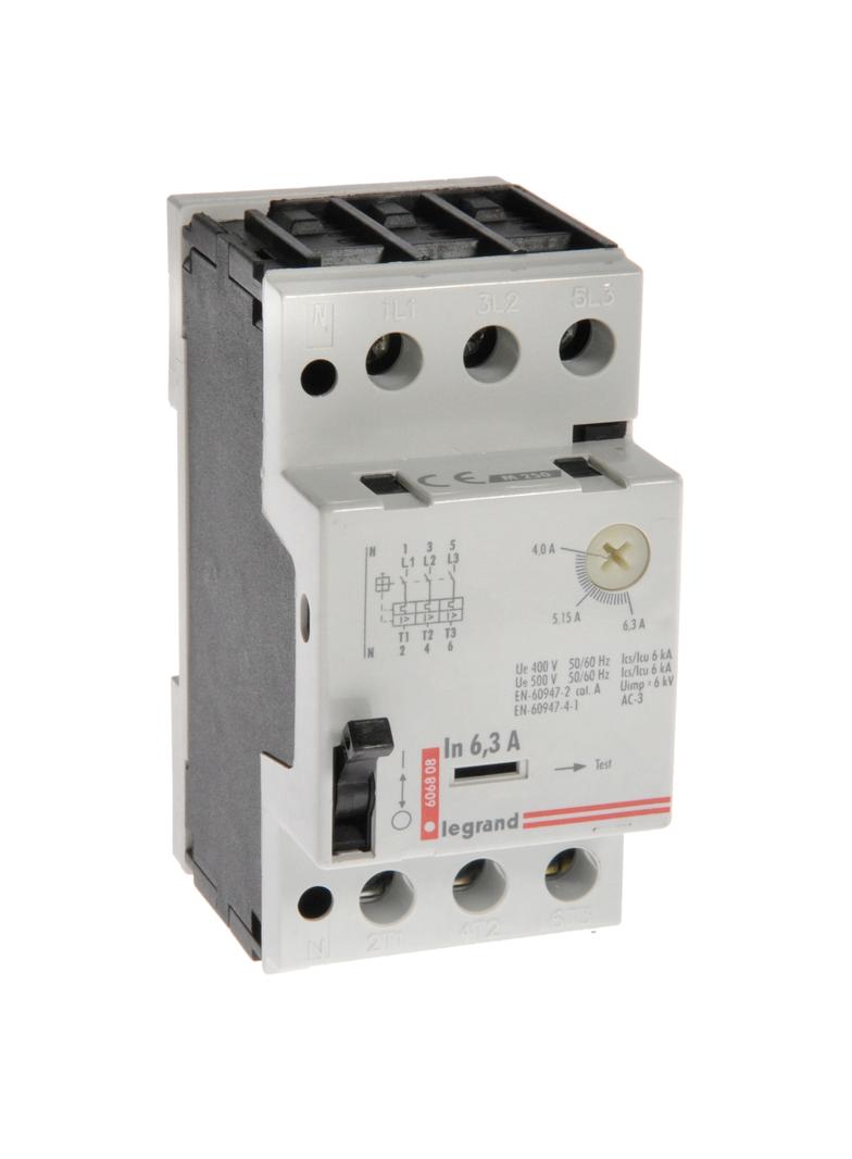 Wyłącznik Silnikowy 3P 2,5Kw 4-6,3A M 250 6,3 606808 LEGRAND