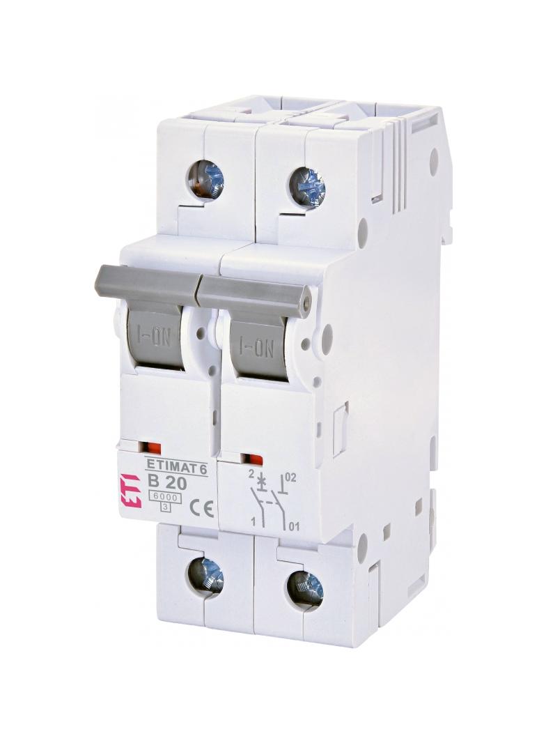 Wyłącznik nadprądowy MAT 6 1P+N B4A 002112511 ETI