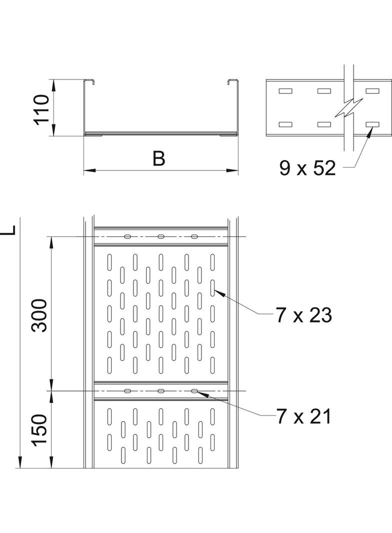 WKSG 120 VA 4301, KORYTO SZEROKOROZPIĘTOŚCIOWE 200X110 VA