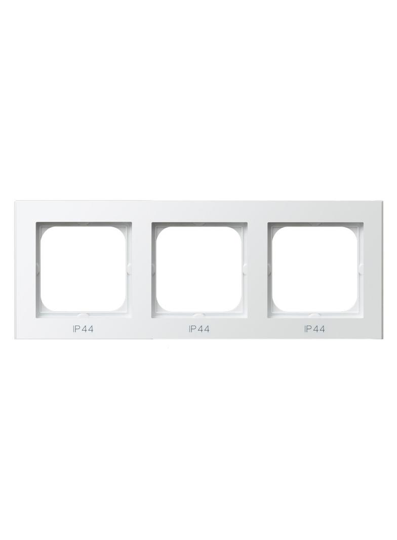 SONATA Ramka potrójna do łączników IP-44 - kolor biały mat