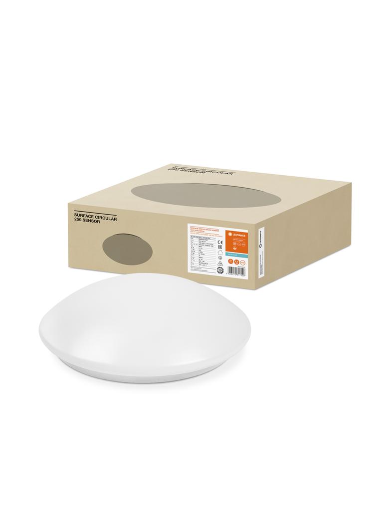 Oprawa ścienna SURFACE CIRCULAR 250 SENSOR 13 W 4000 K IP44 WT