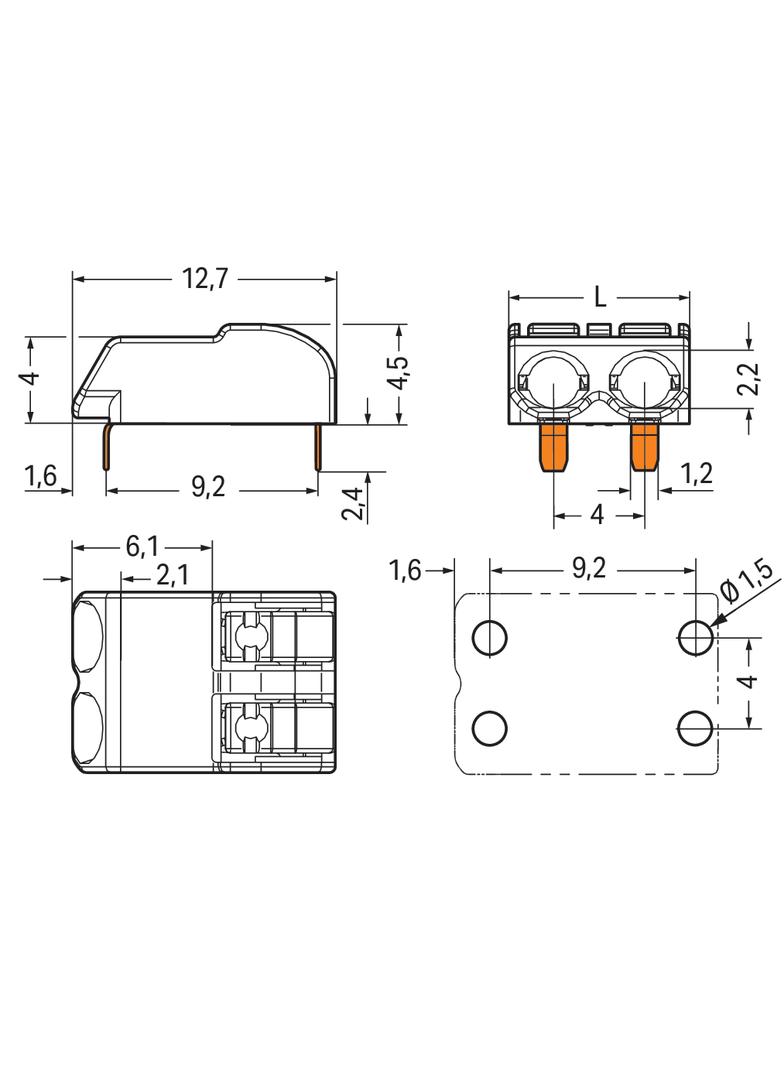 złączka THR do płytek drukowanych