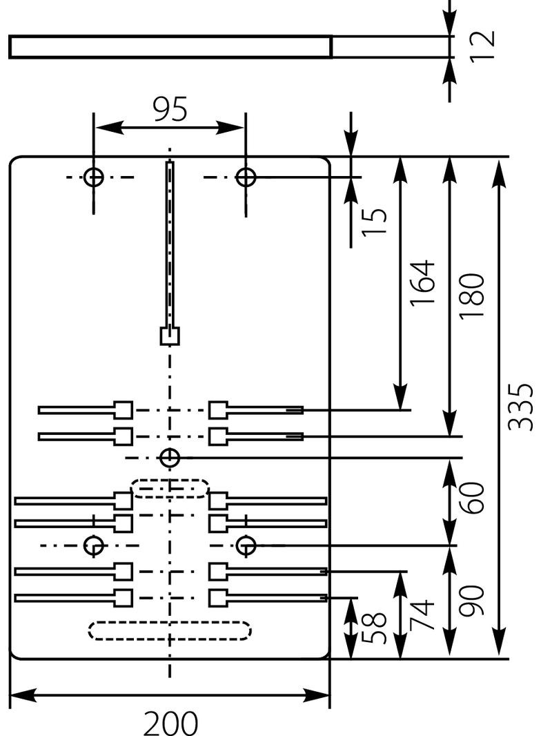 Tablica licznikowa T-U 1F/3F-b/z-12 10.12 46366 OPATÓWEK
