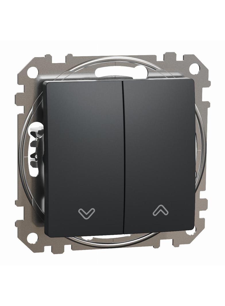 Sedna Design & Elements, przycisk żaluzjowy, czarny antracyt