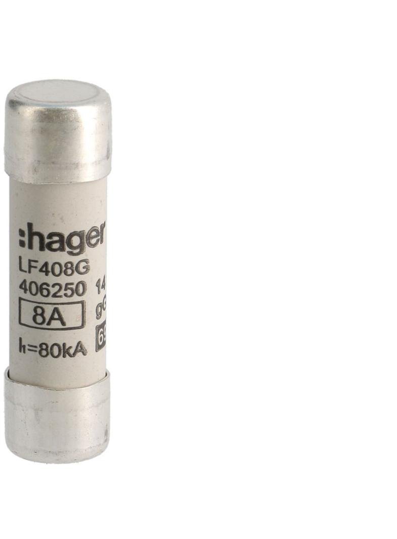 Wkładka bezpiecznikowa cylindryczna CH-14 14x51mm gG 8A 500VAC LF408G HAGER