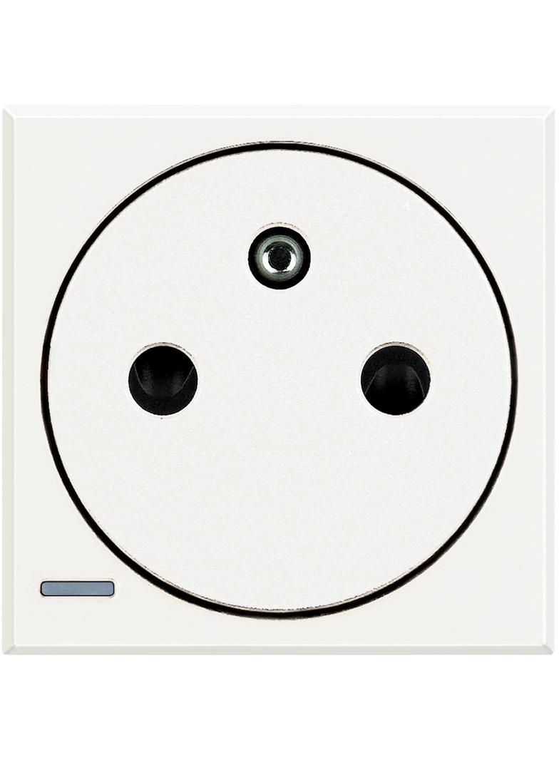 AXOLUTE - GNIAZDO 2P+Z 16A PŁASKIE BIAŁE (AUTOZACISKI), Bticino