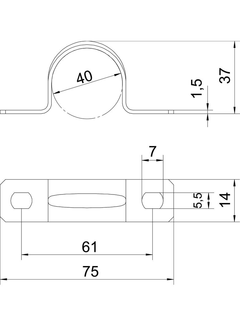 605 40 V4A, Obejma mocująca