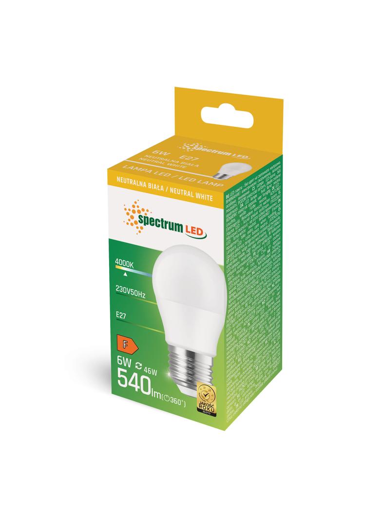 LED KULKA   E-27 230V 6W NW SPECTRUM