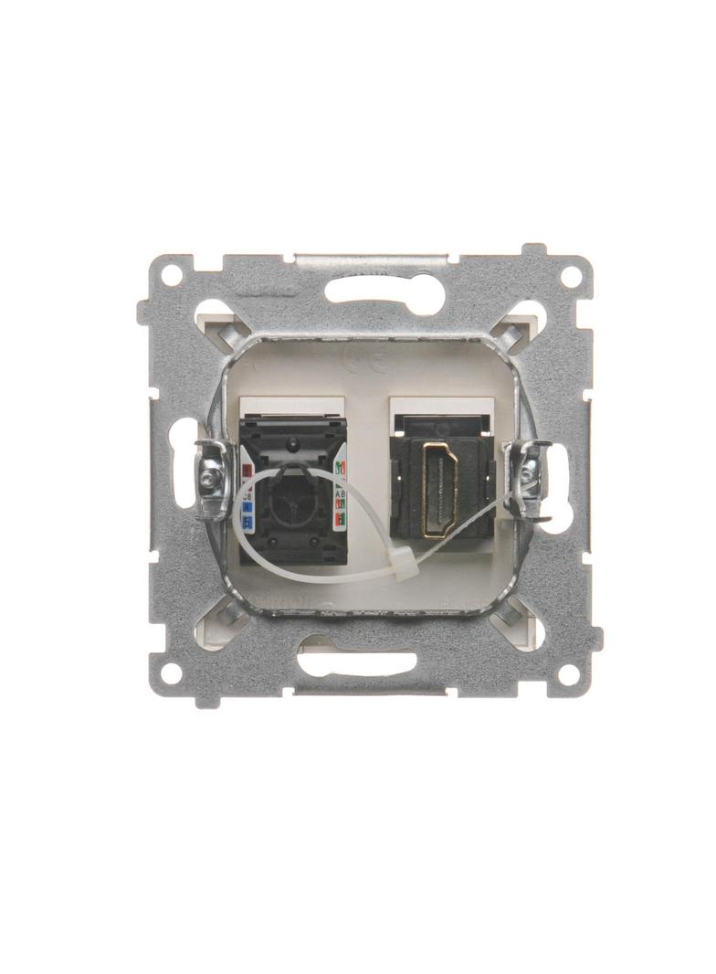 Simon 54 Gniazdo HDMI + RJ45 kat.6. złoty mat DGHRJ45.01/44 KONTAKT