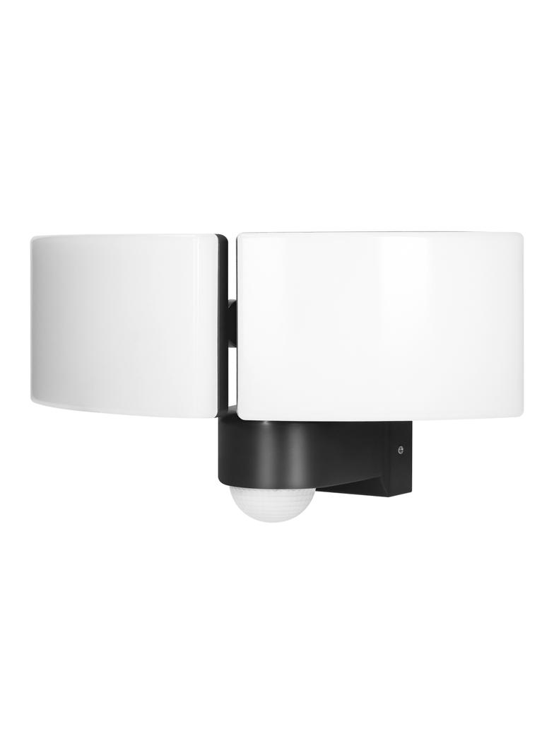 TOS DUO LED 2x20W podwójny naświetlacz ogrodowy z PIR, 2x1600lm, IP65, 4000K, PC, czarny