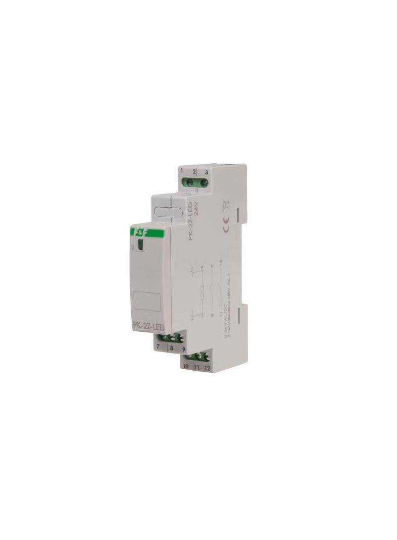 Przekaźnik elektromagnetyczny PK-1P 24 V styk 2 x Z 16 A Inrush 120A/20ms PK-2Z-LED-24V F&F