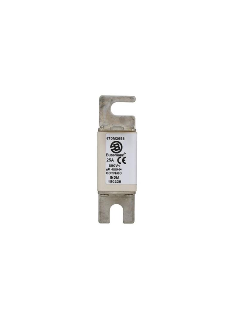 25A 690V gR 00TN/80 TYPE T IND. FUSE Wkładka szybka 25A AC 690V DIN 00 30x67x100 mm gR D 170M2658 EA