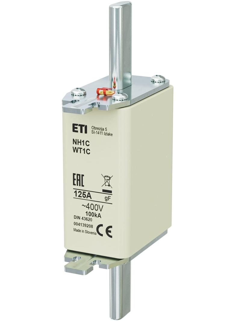 WT-1C/gF 125A E - Wkładka topikowa przemysłowa szybka