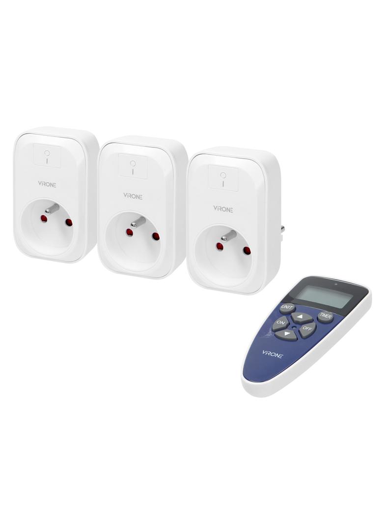 Zestaw gniazd bezprzewodowych sterowanych pilotem z funkcją timera 3+1 RS-1 ORNO