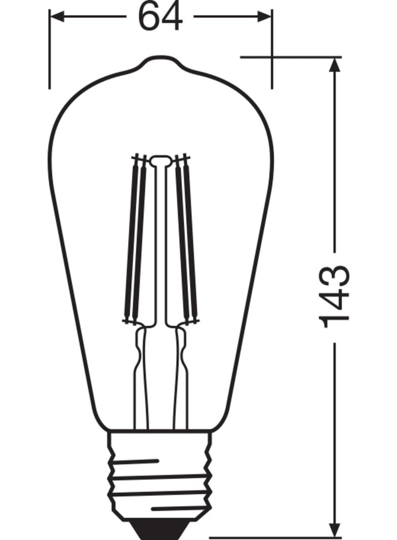 Lampa LED SMART+ Filament Edison Dimmable 60 5,5W E27