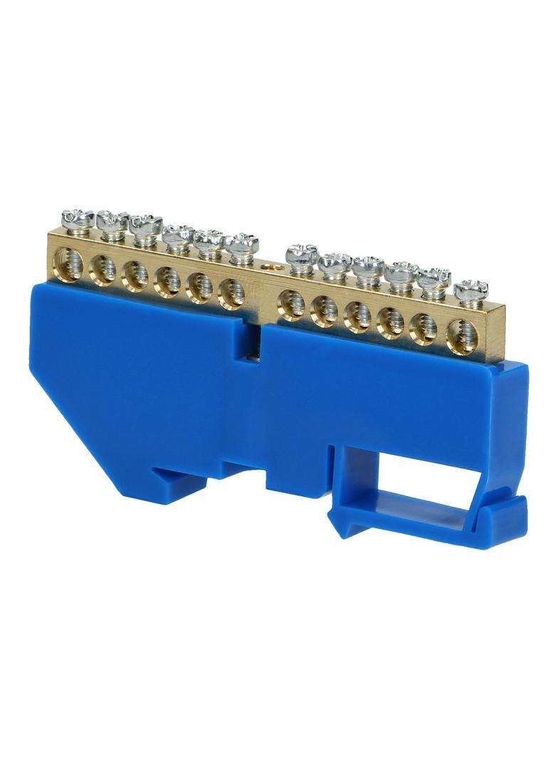 Listwa zaciskowa N na szynę TH35 12 przewodów niebieska OR-LZ-8204/12/BL ORNO