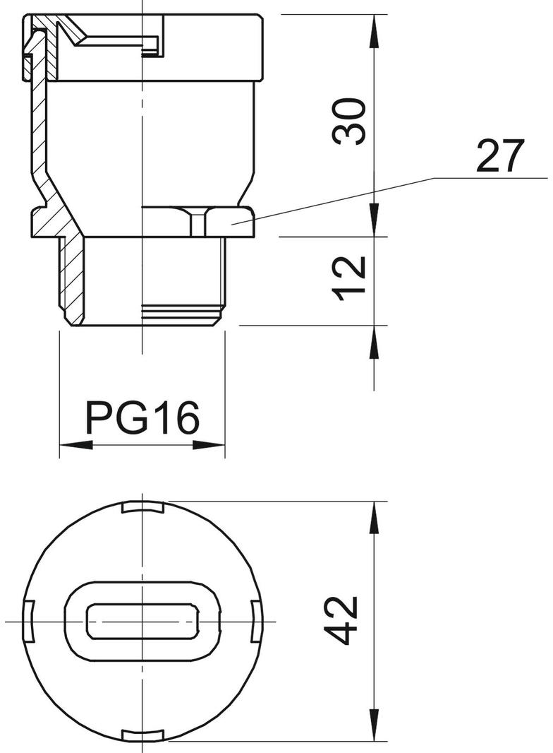 106/FL, DŁAW.106/FL PG16 MOC.KABEL.