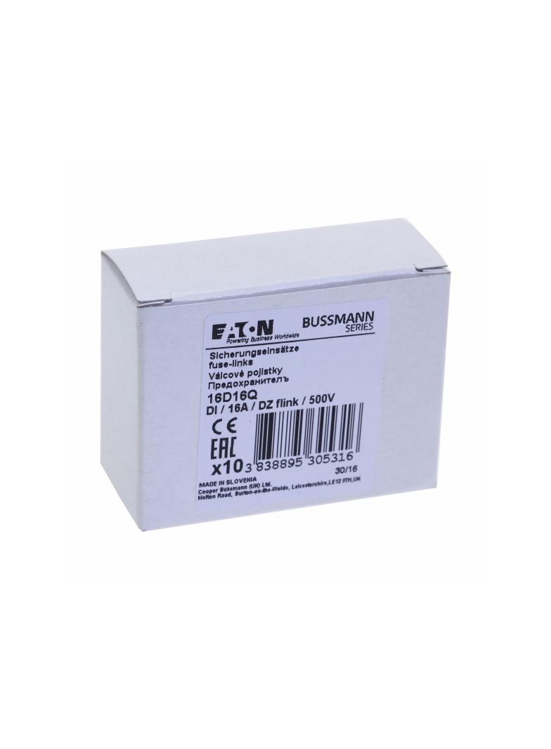 FUSE 16A DI/E16 500VAC DZ Wkładka DI 16A 500VAC DZ E16 16D16Q EATON
