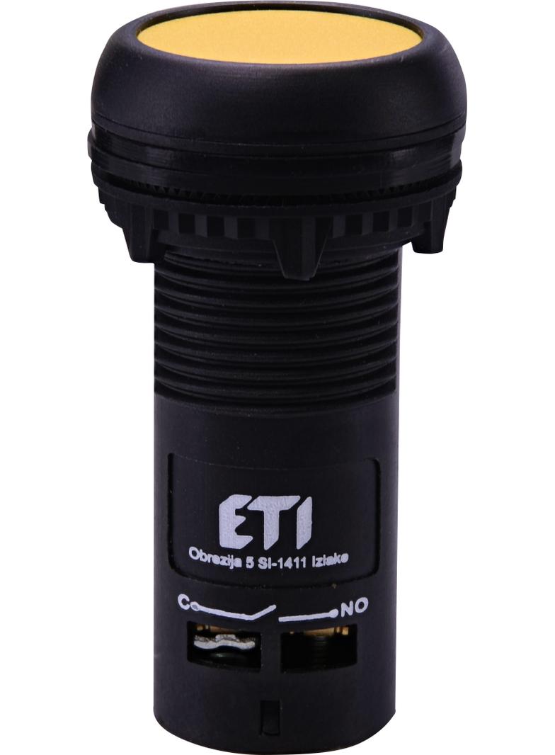 ECF-11-Y - Przycisk kompaktowy z guzikiem krytym, 1NO+1NC, Żółty