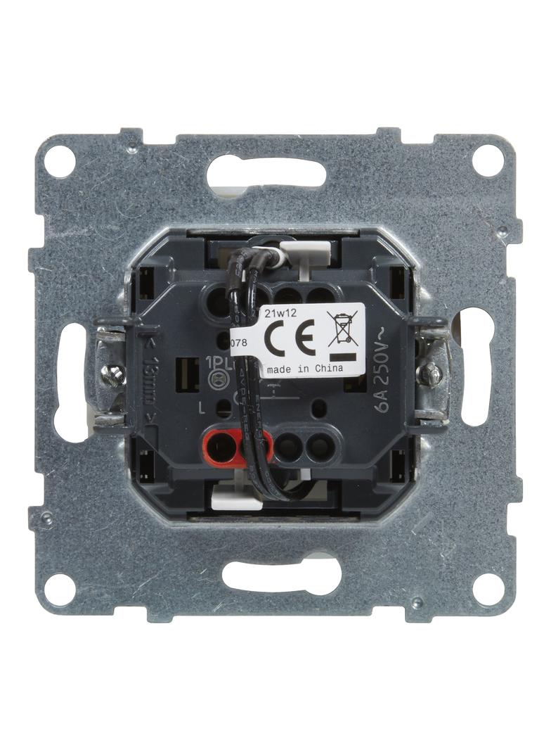 SUNO - Przycisk pojedynczy z podświetleniem - 6 A - 250 V~ - zaciski automatyczne, Biały, Legrand