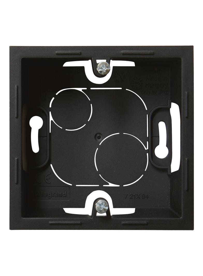 SUNO - Pojedyncza puszka natynkowa, Czarny, Legrand