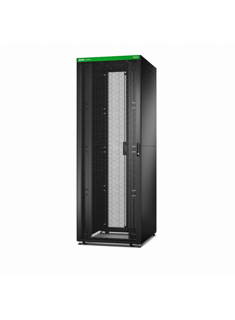 Szafa Easy Rack 800mm/48U/1000mm z dachem, panelem bocznym, kółkami, nóżkami i 4 wspornikami, bez po