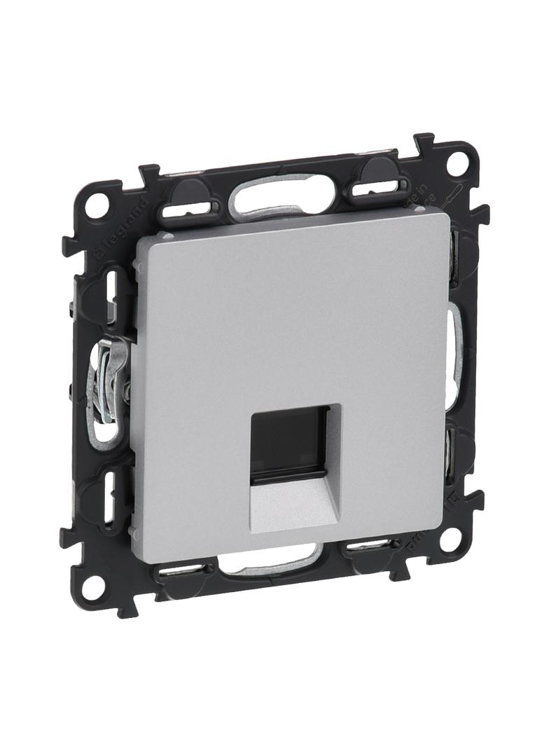 VALENA LIFE GNIAZDO 1 x RJ 45 kat. 6 STP ALUMINIUM, Legrand