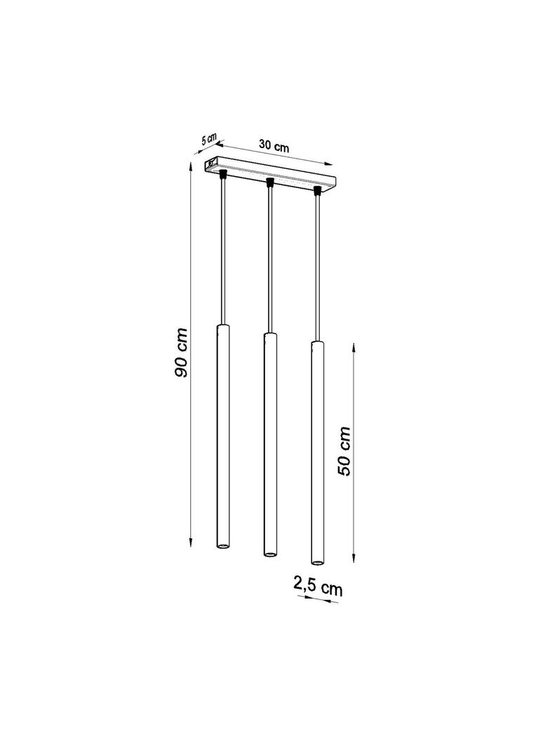 Sollux Lampa Wisząca PASTELO 3L złoty połysk SL.1196