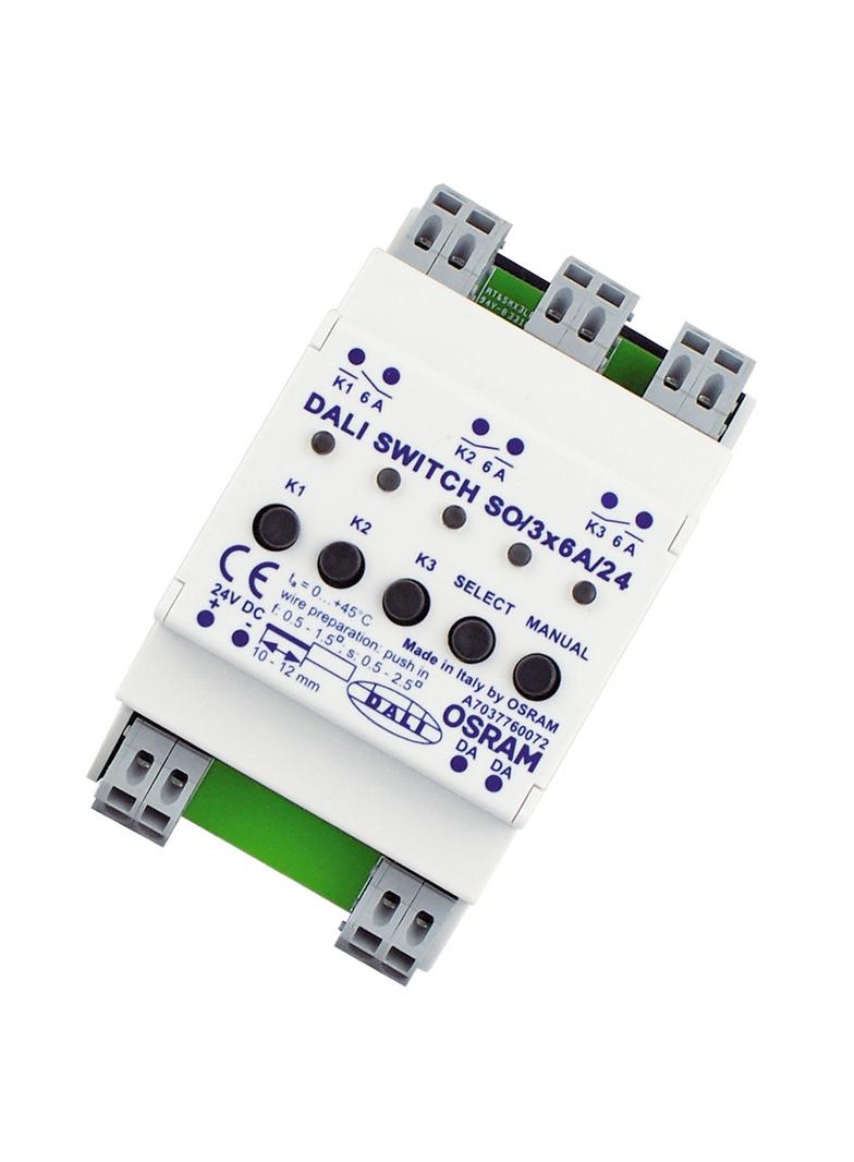 Przekaźnik 3-kanałowy DALI SWITCH SO/2x6A/24