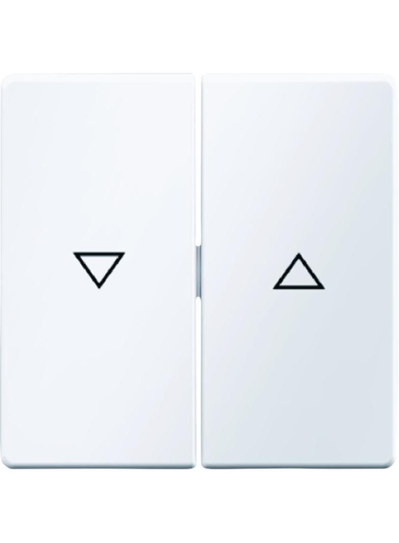 BERKER Q.x Klawisze z nadrukowany symbol strzałka do łącznika 2-klawiszowego biały aksamit 16256089