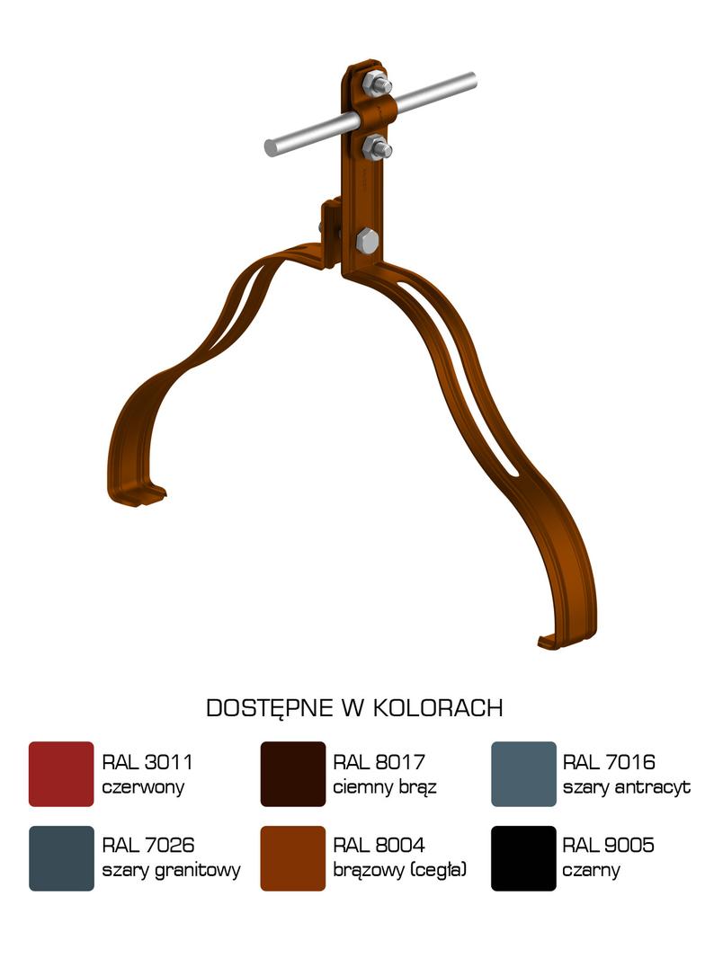 AN-151M/LA/-N Uchwyt gąsior.prof. Z-śruba WZÓR 17 H=10 cm /LA/