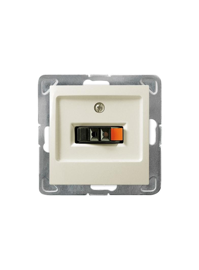 IMPRESJA Gniazdo głośnikowe pojedyncze - kolor ecru GG-1Y/m/27