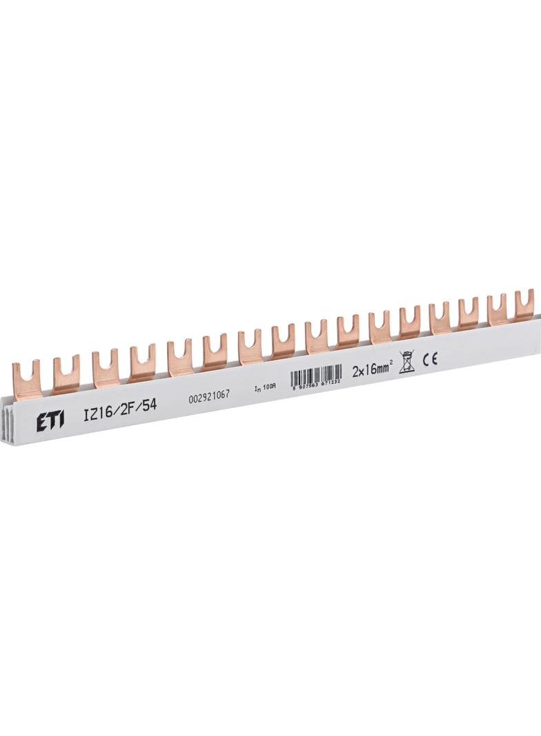 Szyna łączeniowa widełkowa 2P 100A 16mm2 (54mod.) IZ16/2F/54 002921067 ETI
