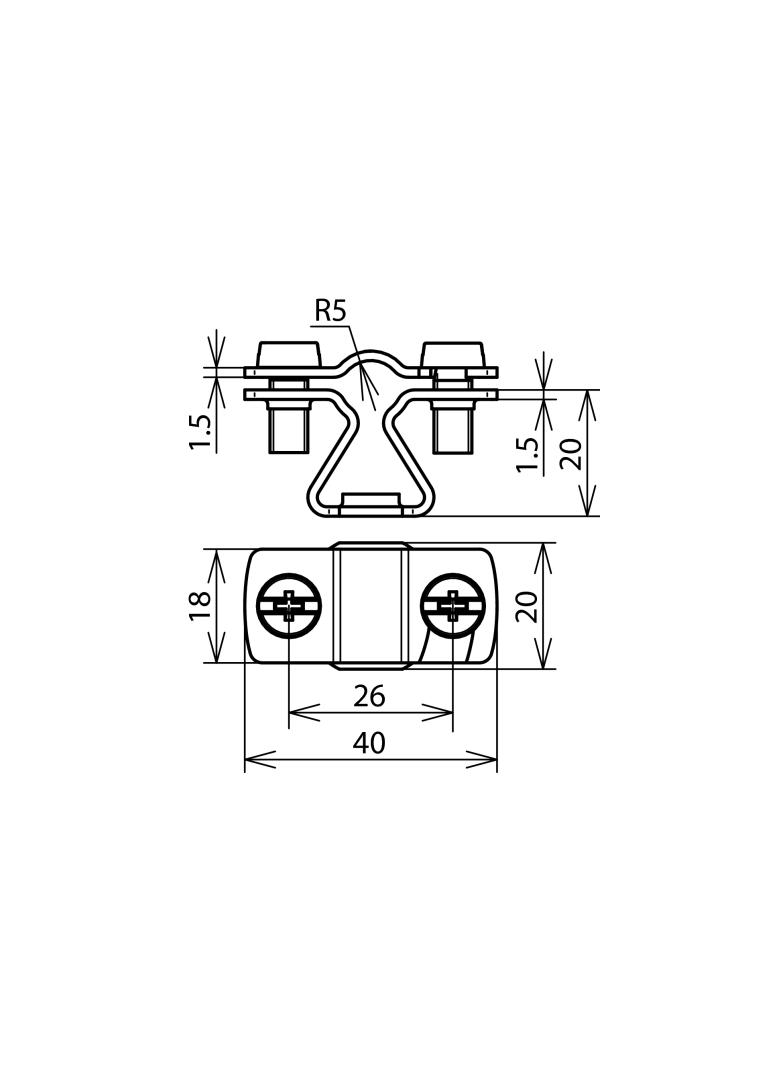 Wspornik DEHNhold do drutu 8-10 mm, z gwintem wewn. M8, NIRO