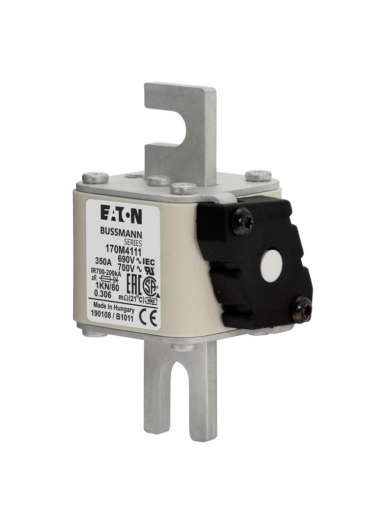 350A 690V 1KN/80 aR INDICATOR FUSE Wkładka szybka 350A AC 690V DIN 1 53x69x108 mm aR DIN 170M4111 EA