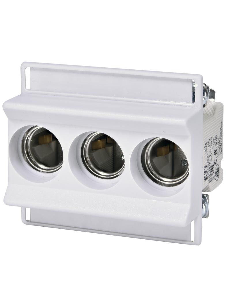 D02N/3 E18 GNIAZDO D0 (3P) NA SZYNĘ TH